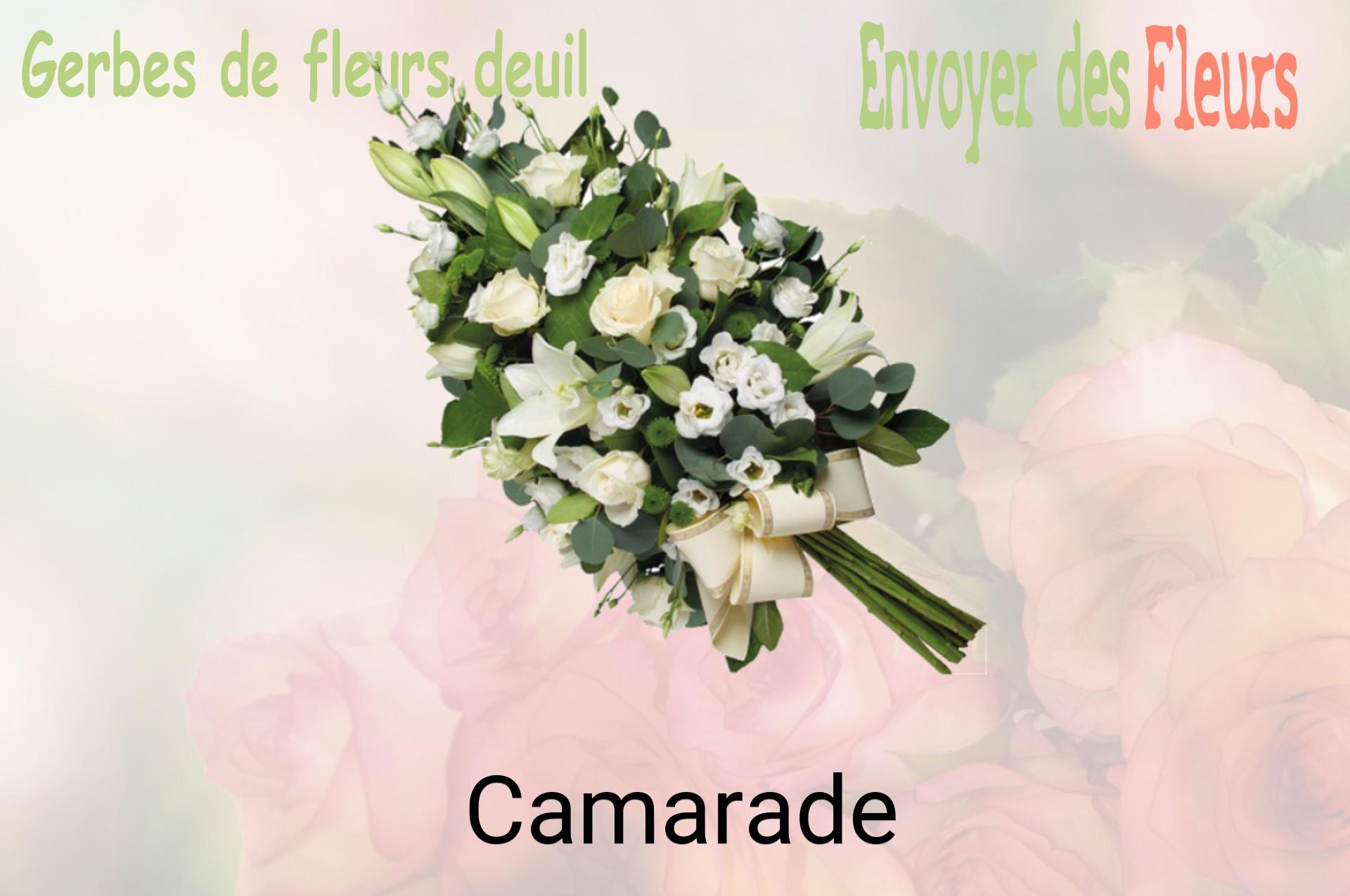 Gerbe de fleurs de deuil livrée à Camarade